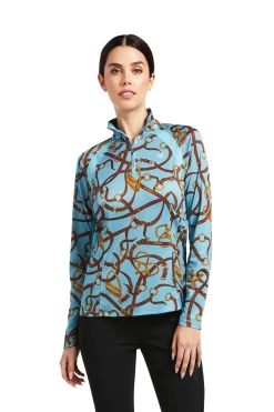 Ariat Sunstopper 2.0 skjorte med 1/4 glidelås, dame