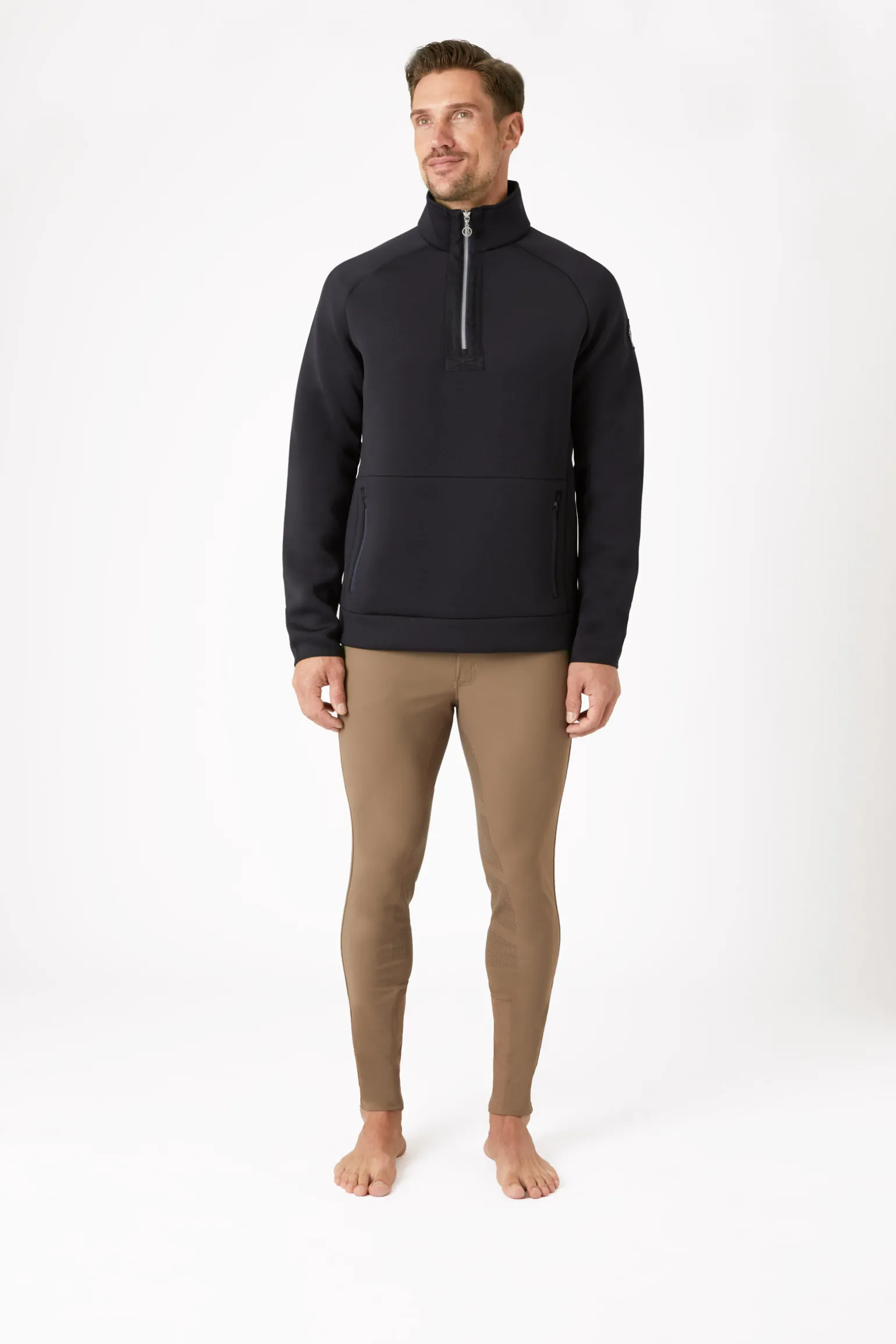 B Vertigo Nicolas funksjonell treningsskjorte med glidelåslommer, herre