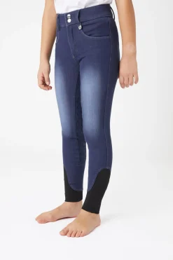 Denim ridebukser til barn