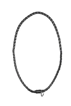 F.R.A. Freedom Riding Articles Kripton halsring (system 1) i vevd lær, 15 mm