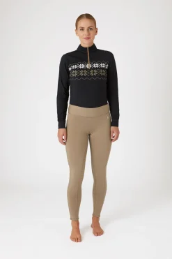Horze Active helforsterkede ridetights til vinteren med fullgrip og telefonlomme