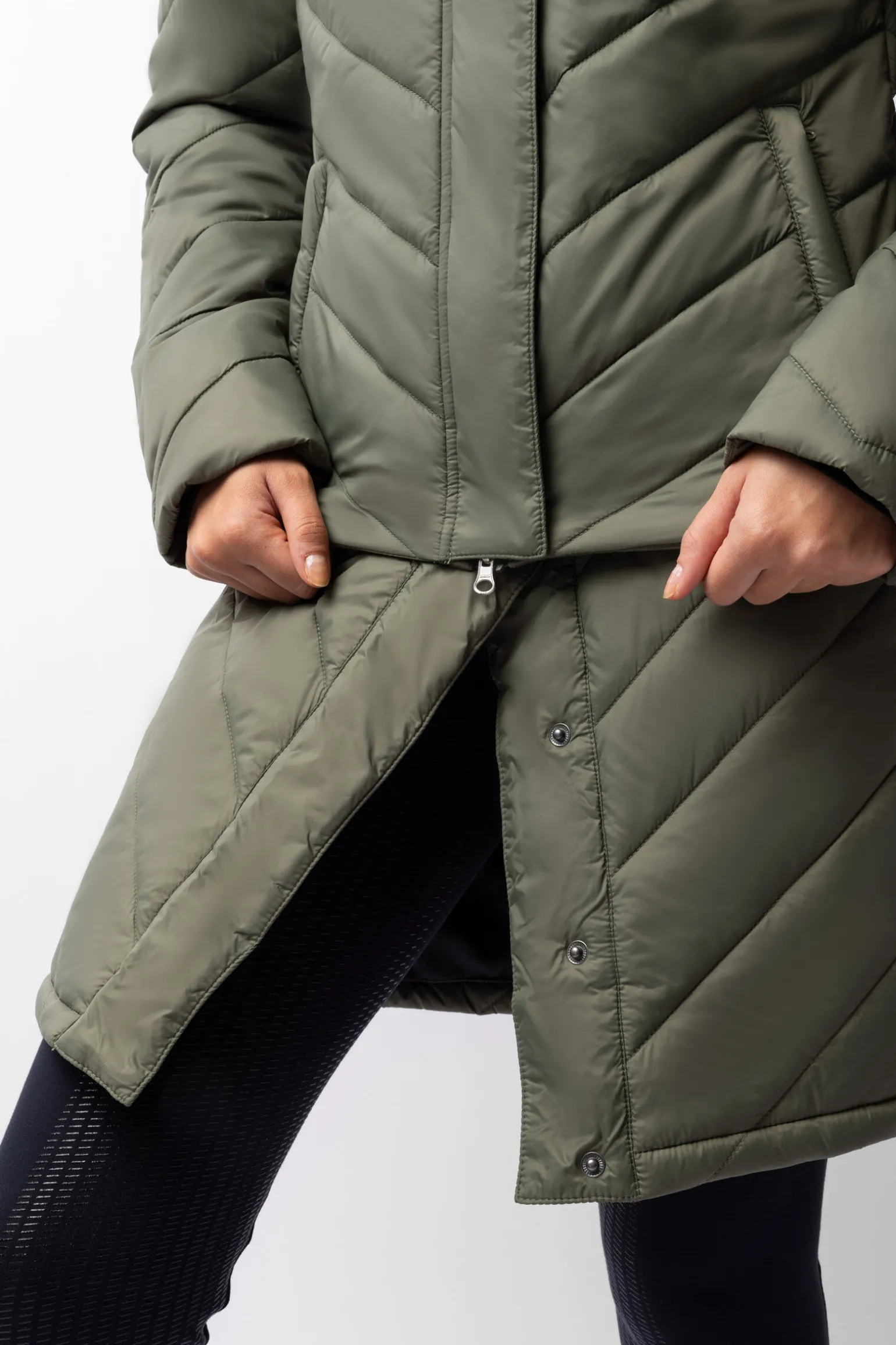 Horze Aurora fôret parkas ridejakke med avtakbar skjorte til dame