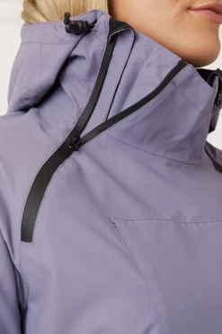 Horze Ayla ride-regnjakke med glidelås til dame