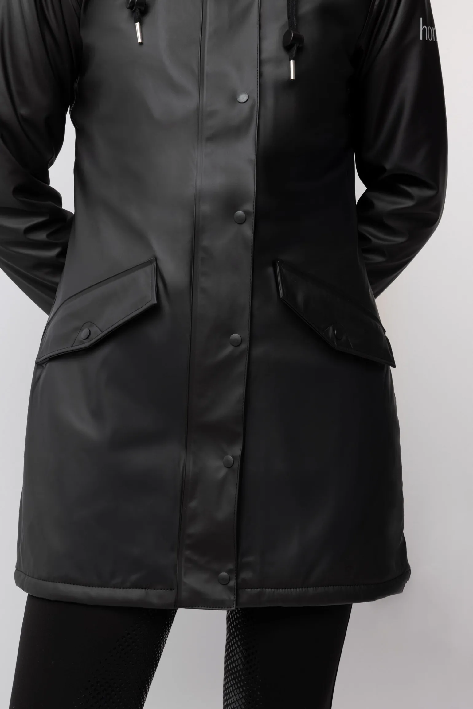 Horze Billie PU regnjakke med fleece, dame