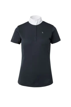 Horze Blaire kortermet teknisk stevneskjorte til damer med nettingdetaljer LSF 30+