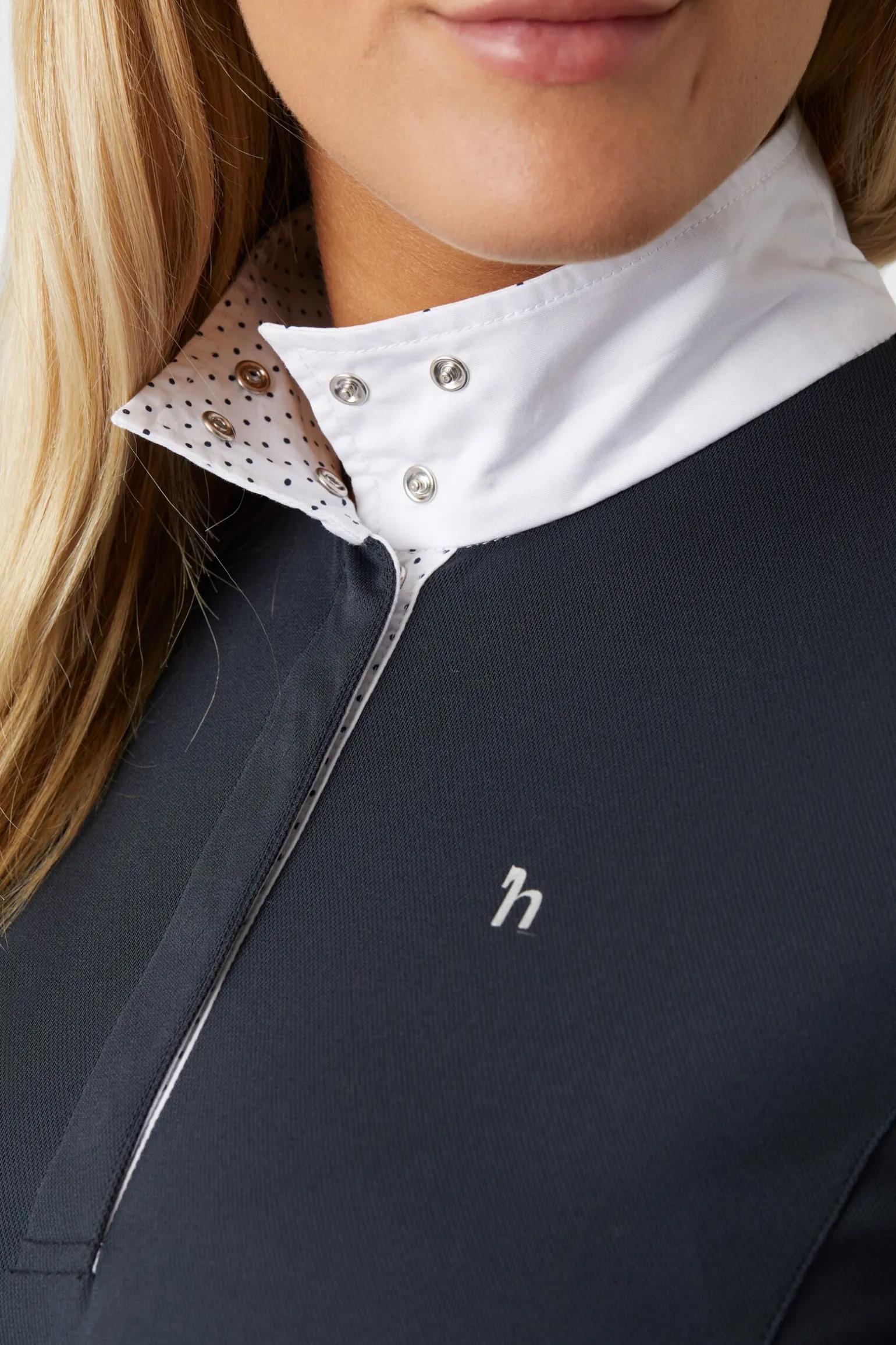 Horze Blaire kortermet teknisk stevneskjorte til damer med nettingdetaljer LSF 30+