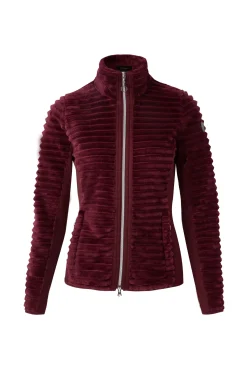 Horze Della stripete ridejakke i fleece til dame