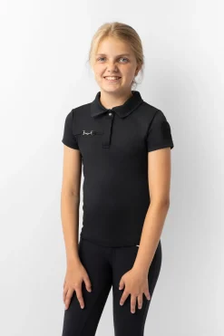Horze Denise funksjonell kortermet poloskjorte, barn