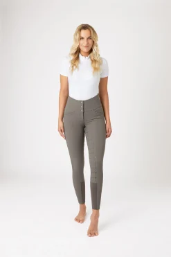 Horze Desiree helforsterket ridebukse, silikon, høyt liv, dame