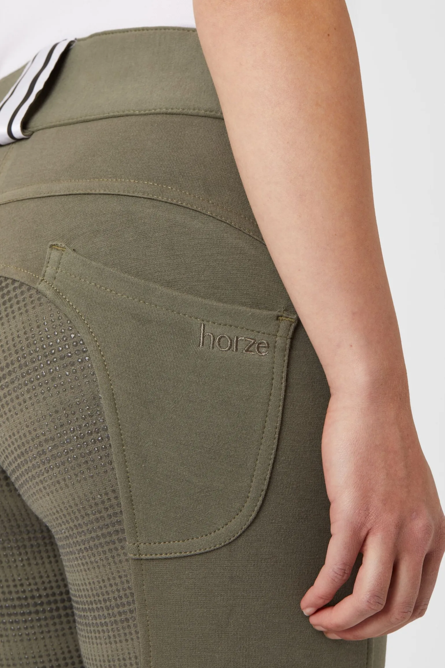 Horze helforsterkede ridebukser med beltehemper, dame