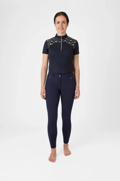 Horze Kaitlin kneforsterkede ridebukser med blomsterdetaljer, dame