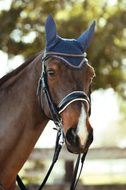 Horze Munich ørehette med metalliske detaljer