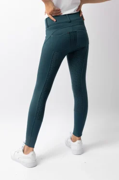 Horze Rhea helforsterket thermoridebukse med baklommer, barn