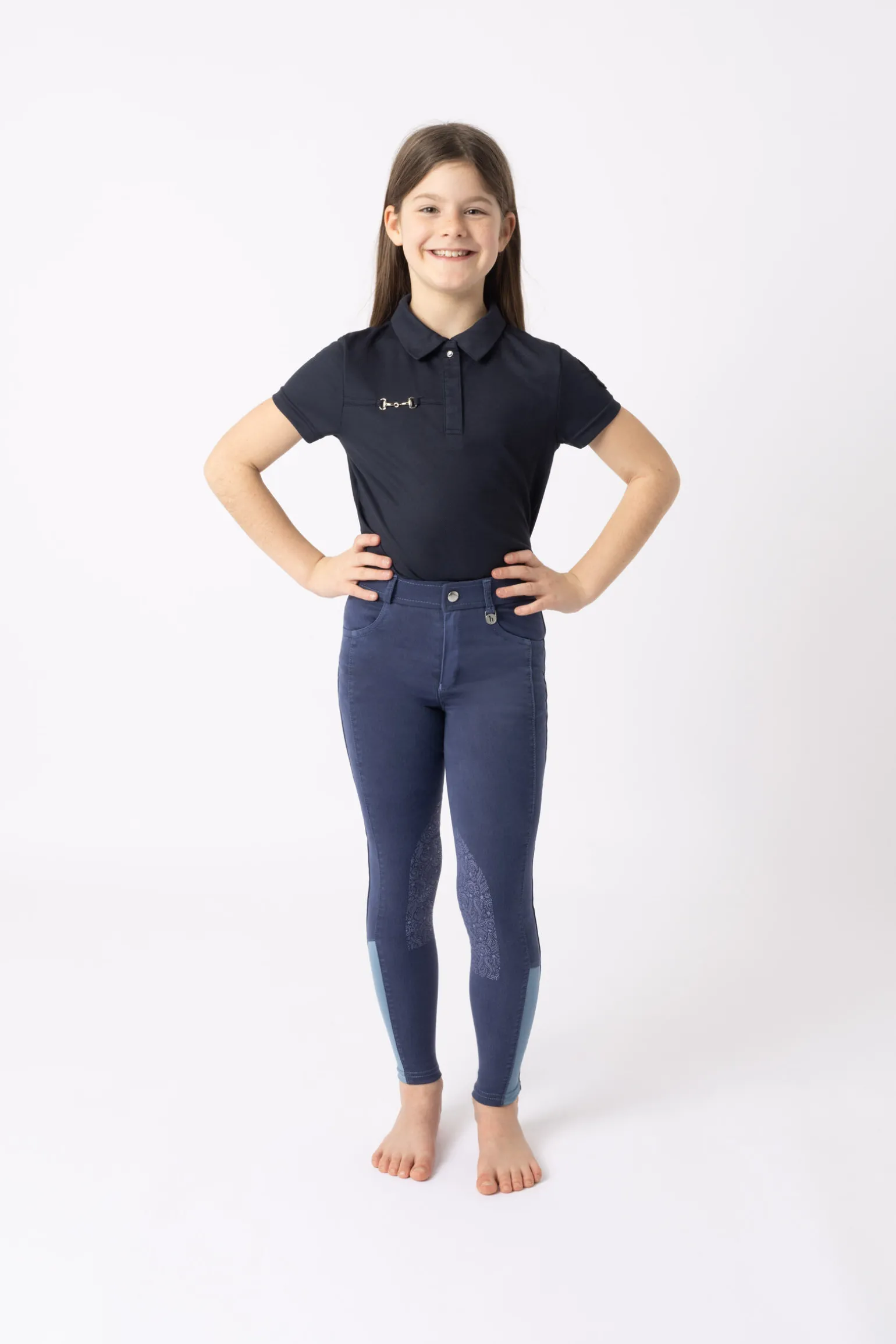 Horze Suki kneforsterket ridebukse til barn