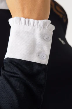 Horze Sylvie langermet stevneskjorte med blonder, dame