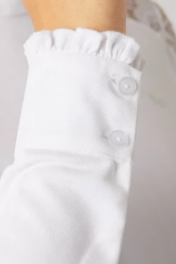 Horze Sylvie langermet stevneskjorte med blonder, dame