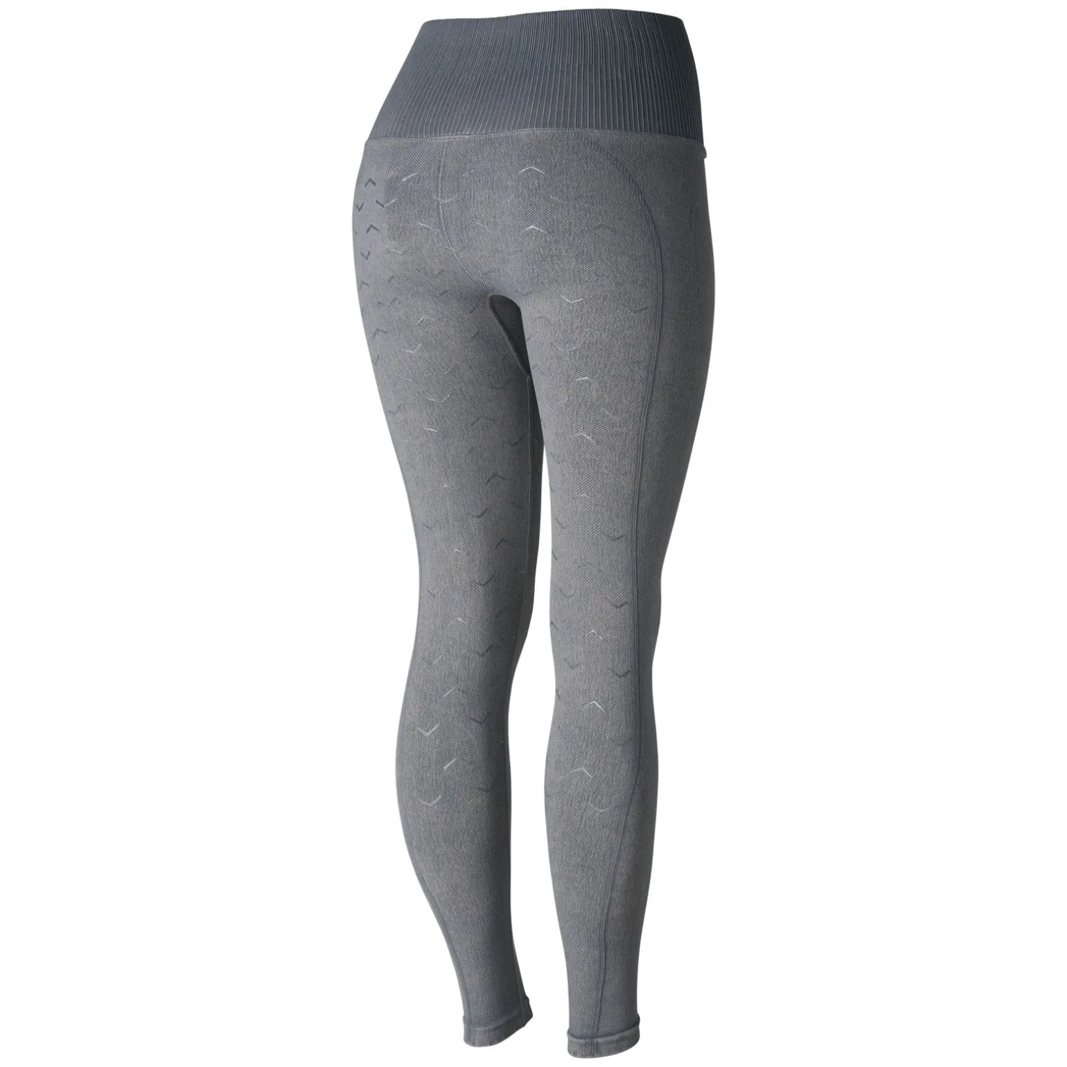 Horze Vanessa tights i denimutseende, sømløs, helforsterket med silikon, dame