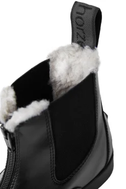 Horze Wexford jodhpur-vintersko med fuskepels og frontglidelås til barn