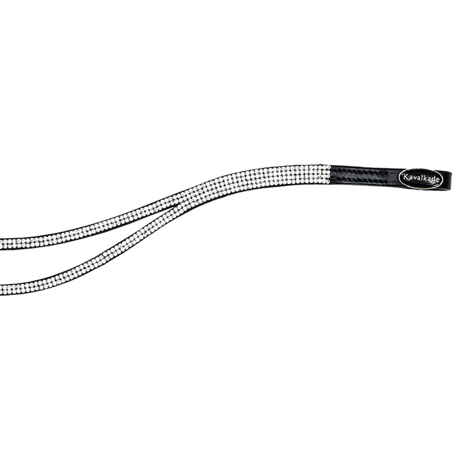 Kavalkade Duo Slim pannebånd, to delte buer med grå strass