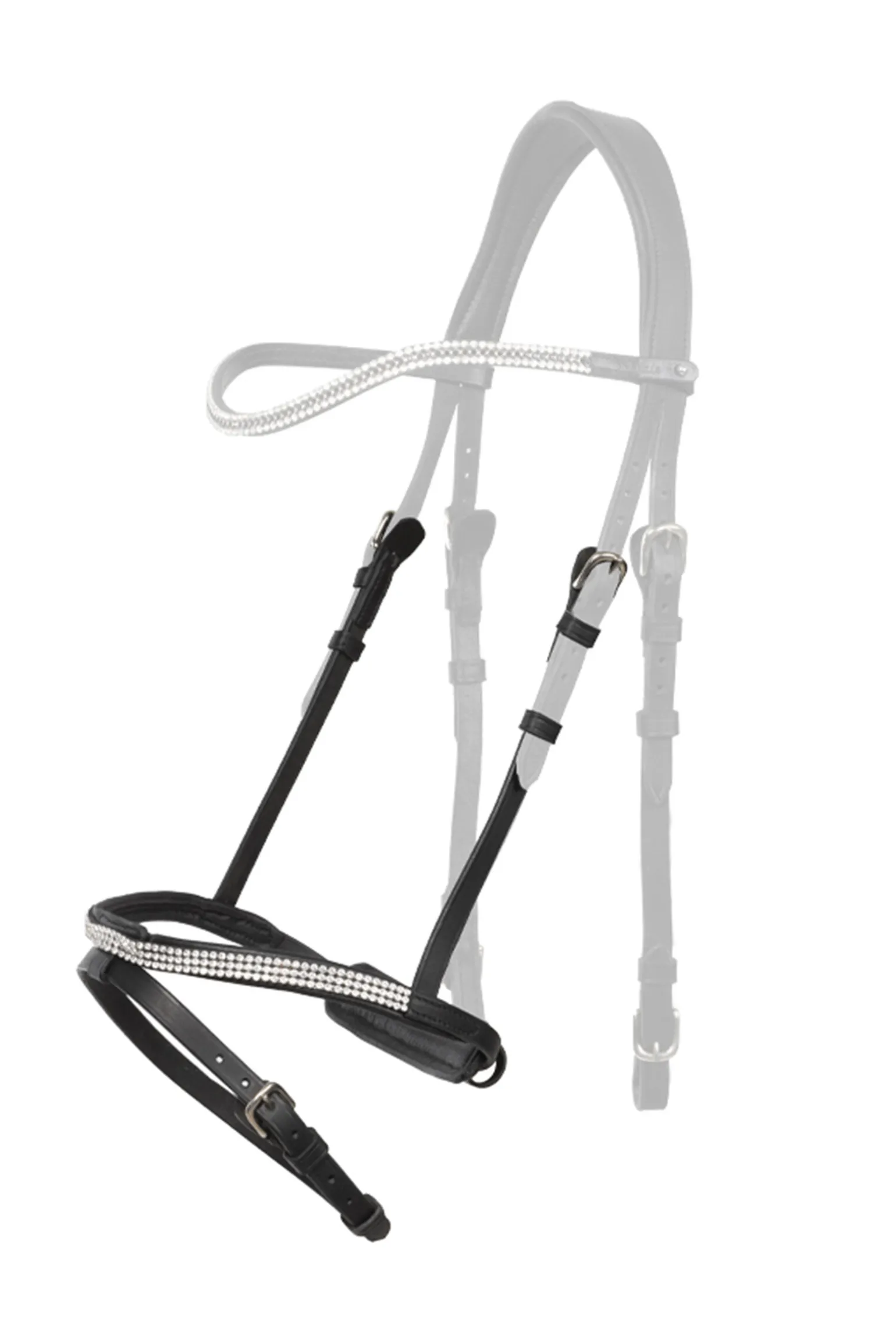 Kavalkade Hvítur English Noseband for Aradis Icelandic Bridle