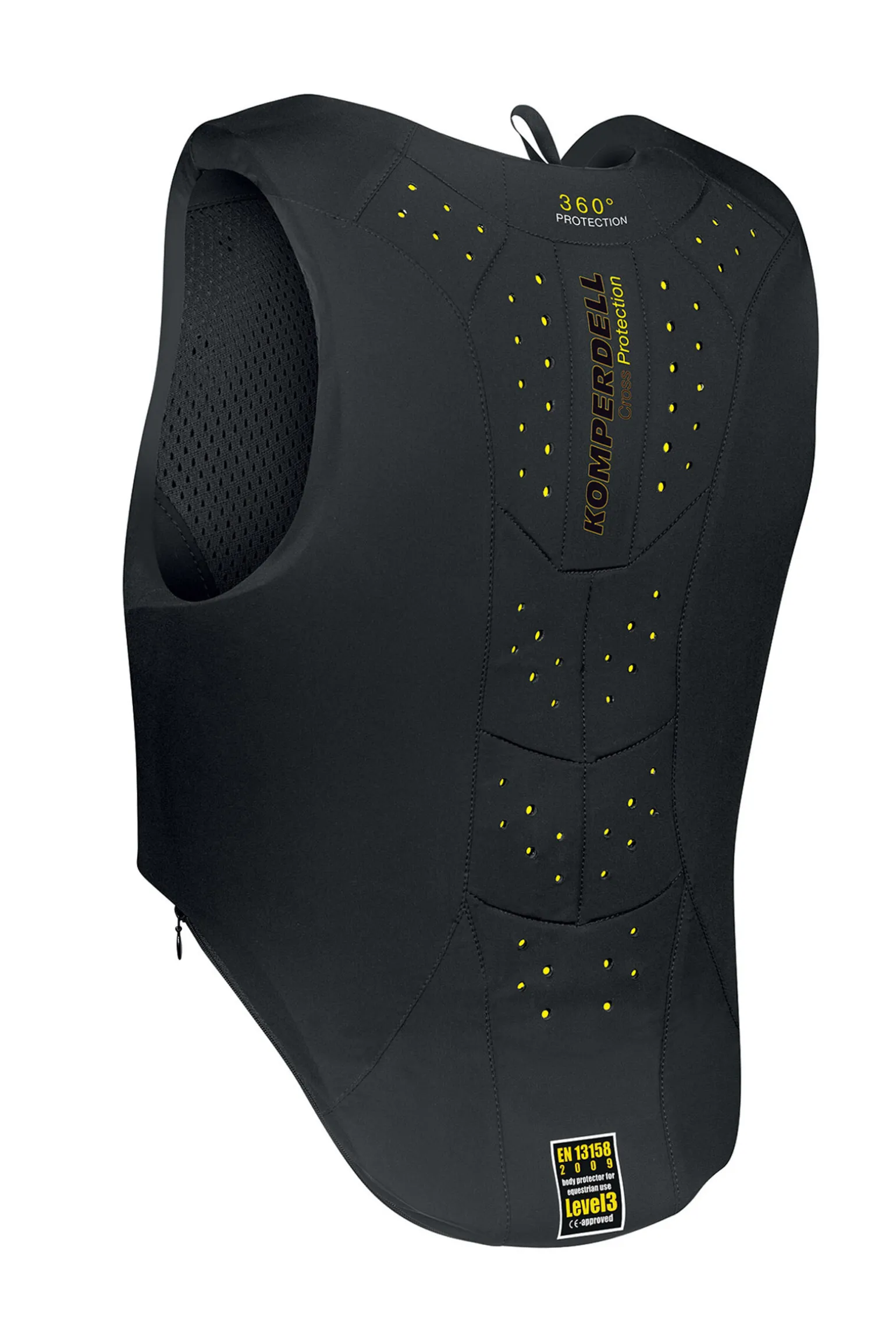 Komperdell sikkerhetsvest, frontglidelås, junior