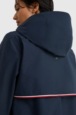 Tommy Hilfiger Equestrian vanntett bomberregnjakke for kvinner